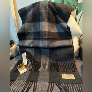 Burberry Half Mega Check Cashmere Scarf